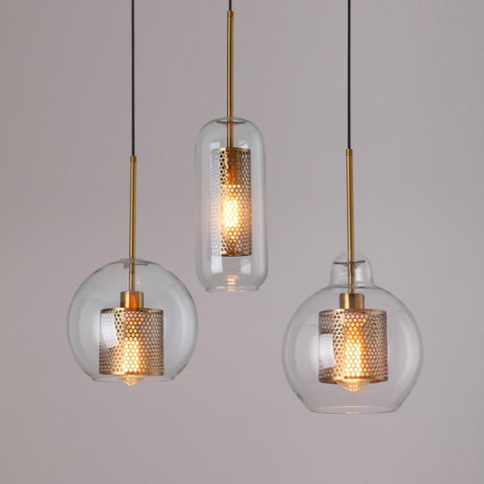 Loft Modern Pendant Light Glass Ball Hanging Lamp Kitchen Light Fixture Dining Hanglamp  Living Room Luminaire