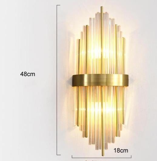 Modern Luxury Living Room Background Wall Lamp Bedroom Bedside Copper Wall Lamp