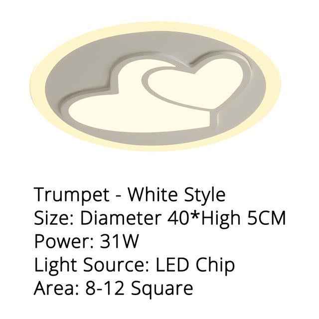 Acrylic Modern Led Ceiling Lights Pink Heart Shape  For Living Room Bedroom Dining Room Home Ceiling Lamp Lighting