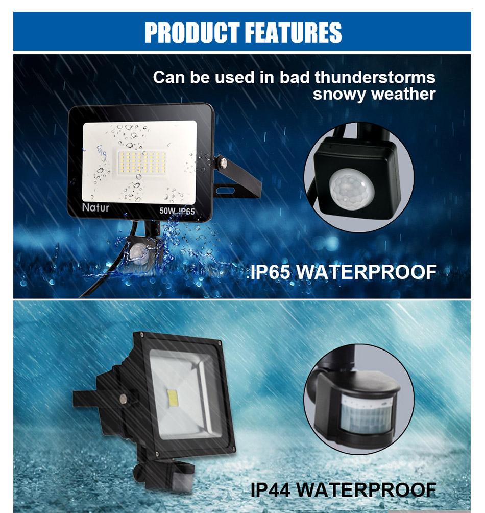 Led Floodlight PIR Motion Sensor Led Flood Light 10W 20W 30W 50W 100W 150W 200W 300W500W light outdoor waterproof IP66 Spotlight