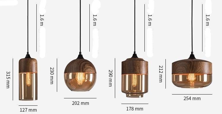 Glass Nordic Modern Pendant Lamp Dinning Room Bar Cafe Loft Vintage Light Hanging Lights Industrial Lighting Fixtures LED