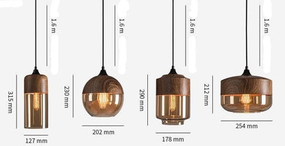 Glass Nordic Modern Pendant Lamp Dinning Room Bar Cafe Loft Vintage Light Hanging Lights Industrial Lighting Fixtures LED