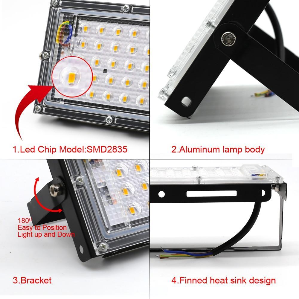 2pcs 50W LED Flood Light AC Projector IP65 Waterproof Floodlight Spotlight LED Street Lamp Outdoor Light Lighting