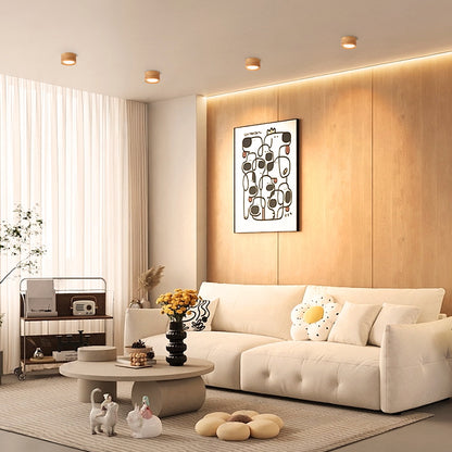 Downlight Wooden Ceiling Lamp 220V Indoor Decor Lamps Room Lighting Living Room Corridor LED Down Lights