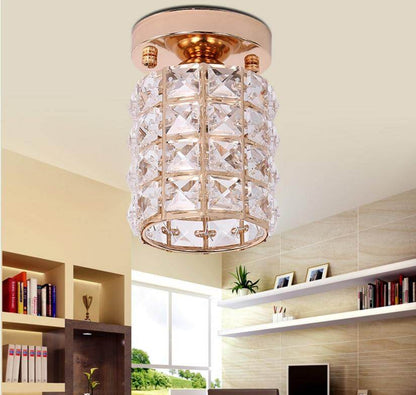 Modern Decor Crystal Flush Mount Ceiling Light Fixture Crystal Ceiling Lamp for Hallway Bar Kitchen Dining Room