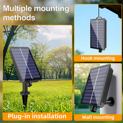 Solar Globe LED String Lights G40 Patio Light USB Recharger 8 Light Modes Remote Control Solar Weatherproof