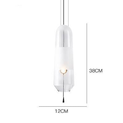 Nordic Creative Bedroom Bedside Lamp Glass Small Single Head Chandelier