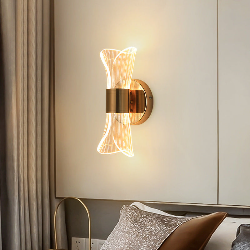 Luxury Wall Lamp Bedroom Bedside Lamp Online Celebrity Hotel Living Room LED Acrylic Background Wall Creative Street Lamp