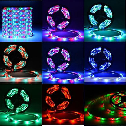 20M (4x5M) App Intelligent Control Bluetooth Music Sync Flexible Led Strip Lights 2835 RGB SMD 1080 LEDs IR 24 Key Bluetooth Controller with 12V Adapter Kit