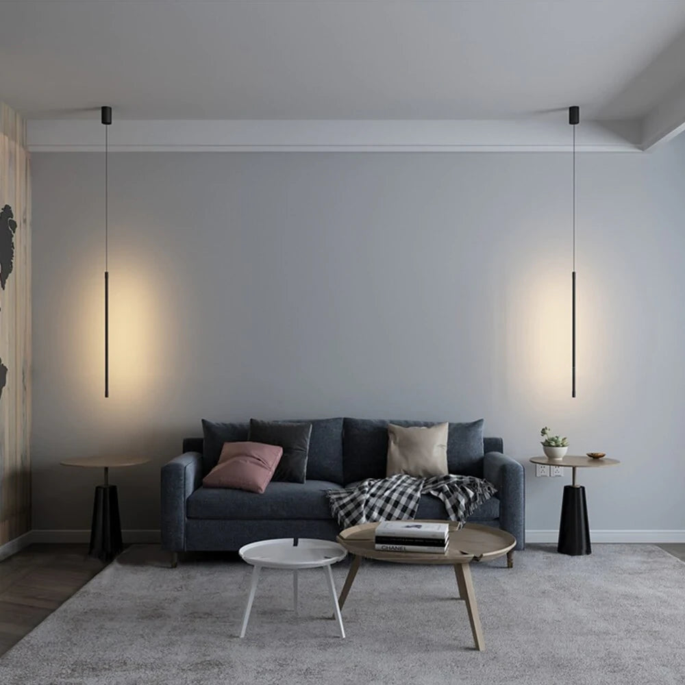 Simple Line Pendant Lights Hanging Lamp Lighting Restaurant Bar Hall Light Creative Geometry Lines Lights Bedroom