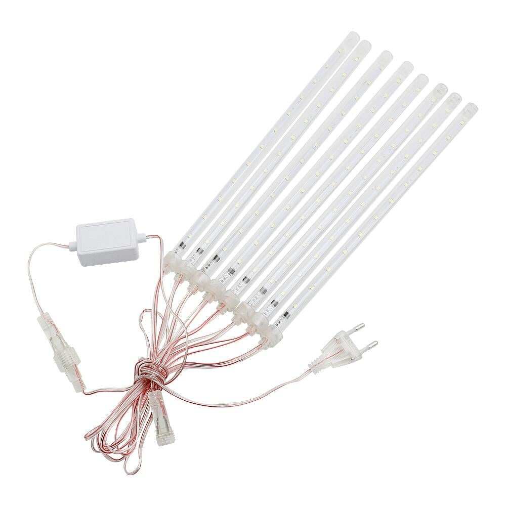30cm 50cm 8 Tubes Waterproof Meteor Shower Rain LED String Lights Outdoor Christmas Decoration for Home Tree EU/US Plug