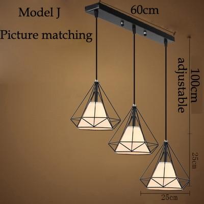 Retro Nordic restaurant chandelier wrought iron personality industrial style creative chandelier lighting living room chandelier