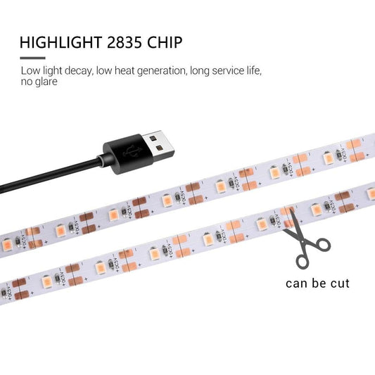 DC  USB LED Grow Light Strip Lamp Full Spectrum Fitolampy For Vegetable Flower Seedling Plant Light Tent Growing Phyto Lamps