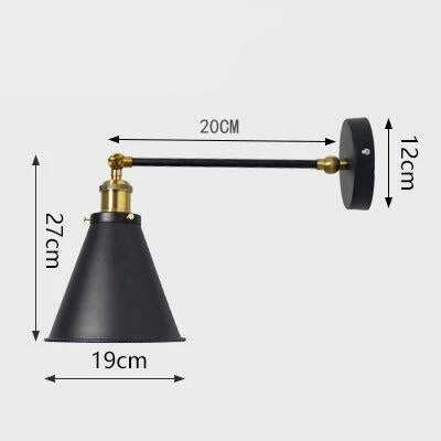 American Style Rural Retro Industrial Wind Iron Wall Lamp Hotel Bedside Lamps