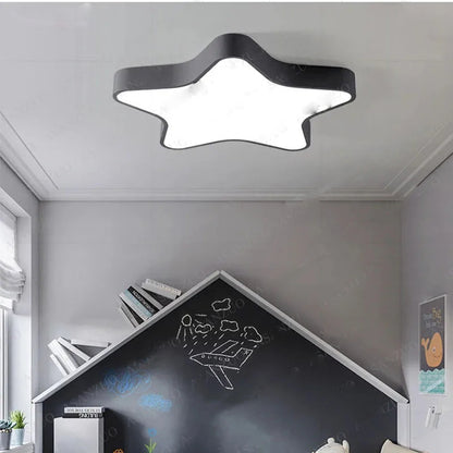 Children's Room Study Lamp Warmromantic Princess Five-pointed Star Ceiling Lamp