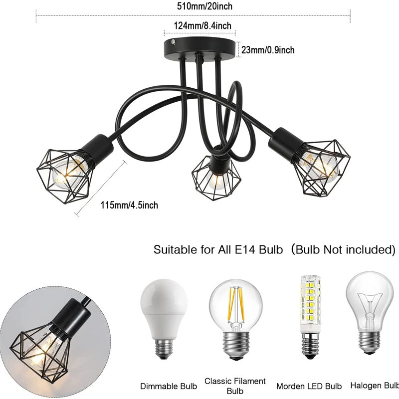 Modern Spider Lamp for Home Decoration, Simple Lighting, Roof Lamp for Bedroom, Dining Room and Living Room, Direct Shipping