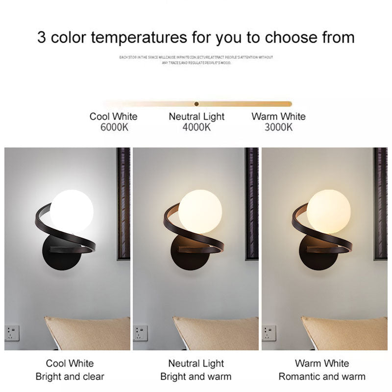 White Frosted Glass Lampshade Wall Lights G9 7W Creative Dining room Bedroom Bedside Aisle Wall Lamp Modern LED Lighting