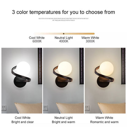 White Frosted Glass Lampshade Wall Lights G9 7W Creative Dining room Bedroom Bedside Aisle Wall Lamp Modern LED Lighting