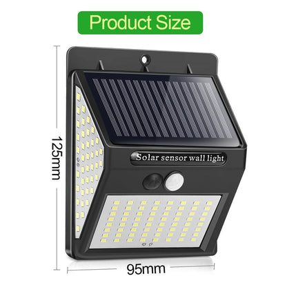144 100 LED Solar Light Outdoor Solar Lamp PIR Motion Sensor Solar Powered Sunlight Street Light for Garden Decoration