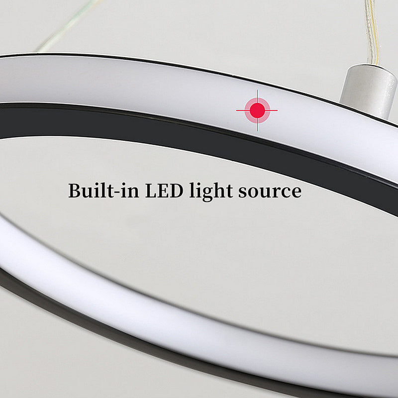 Nordic Creative Indoor Chandelier Retractable Modern Metal LED Pendant Light Hanging Lamp