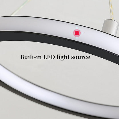 Nordic Creative Indoor Chandelier Retractable Modern Metal LED Pendant Light Hanging Lamp
