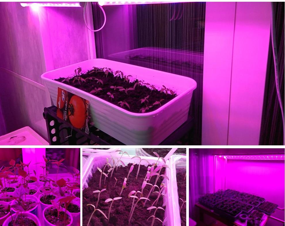 LED Grow Light Full Spectrum LED Bar Lamp for Plants High Luminous Efficiency 8W 50/30cm for Grow Tent Greenhouses Flowers