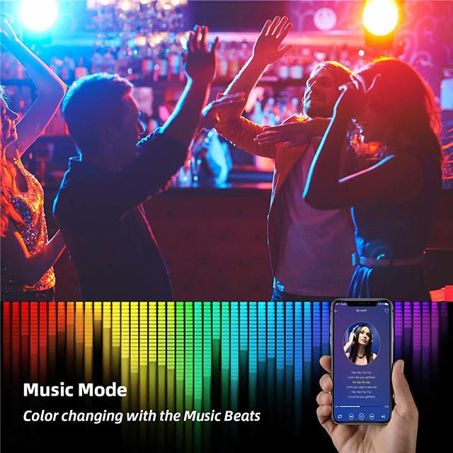 20M (4x5M) App Intelligent Control Bluetooth Music Sync Flexible Led Strip Lights 2835 RGB SMD 1080 LEDs IR 24 Key Bluetooth Controller with 12V Adapter Kit
