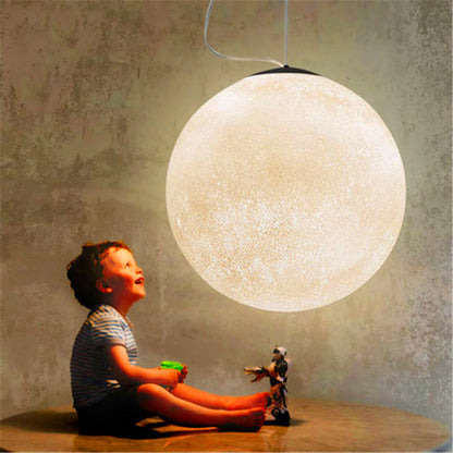 Bedroom Decoration Hanging Lamp Restaurant Lighting Luminaire Baby Pendant Light LED 3D Print Moon Pendant Lamp Living Room
