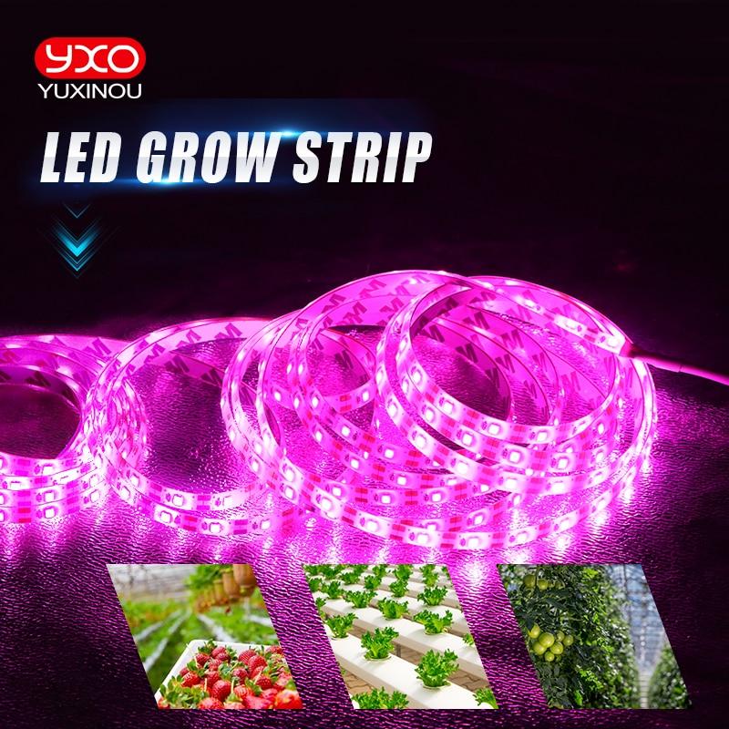Full Spectrum LED Grow Lights USB LED Strip Lights 370-780nm 2835 Chip LED Grow Lamps 0.5m 1m 2m 3m  for Indoor Plants growing