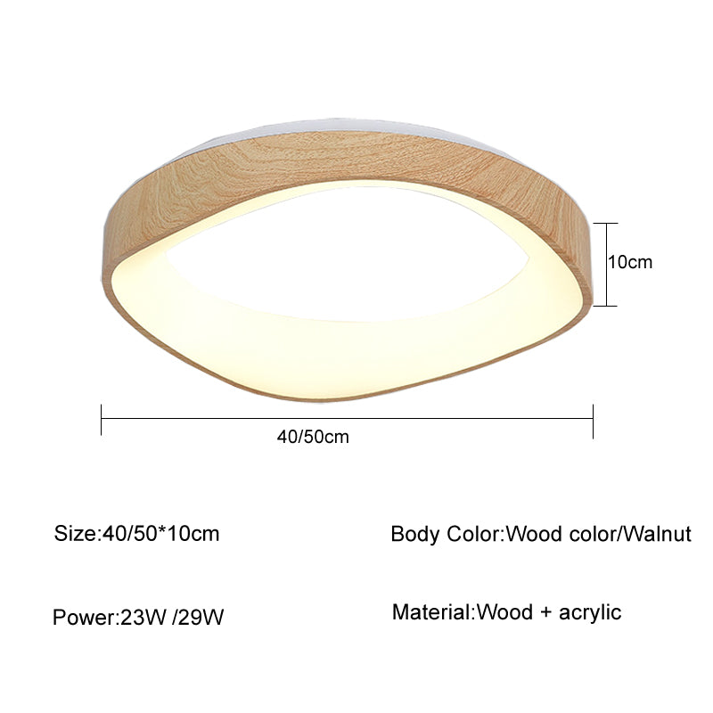 LED Ceiling Lamp Bedroom Corridor Modern Wood Ceiling Lights Living Room Decorative Light Fixture