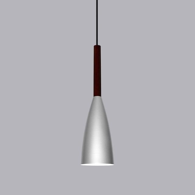Nordic Minimalism Droplight E27 Aluminum Wood Pendant Lights, Home Restaurant Decor Lighting Lamp And Bar Showcase Spot Light