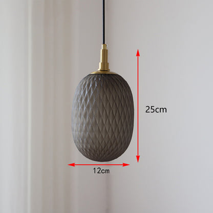 Nordic Pendant Light Bedroom Bedside Glass Droplight Colored Homestay Restaurant Staircase Bar Luminaire
