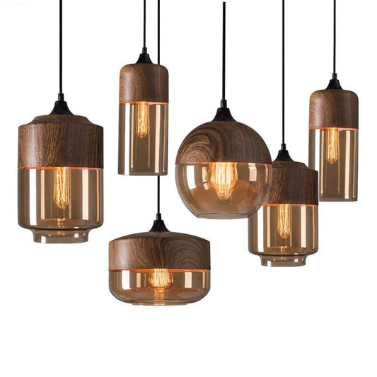 Glass Nordic Modern Pendant Lamp Dinning Room Bar Cafe Loft Vintage Light Hanging Lights Industrial Lighting Fixtures LED