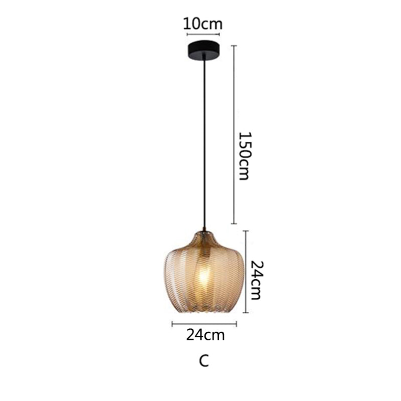 Glass Pendant Lights Restaurant Hanging Lamp Kitchen Island Dining Table Bedroom Bedside Lamp