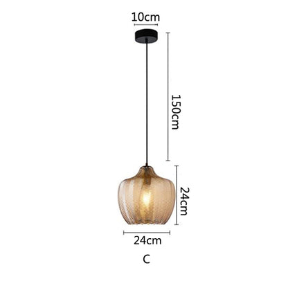 Glass Pendant Lights Restaurant Hanging Lamp Kitchen Island Dining Table Bedroom Bedside Lamp