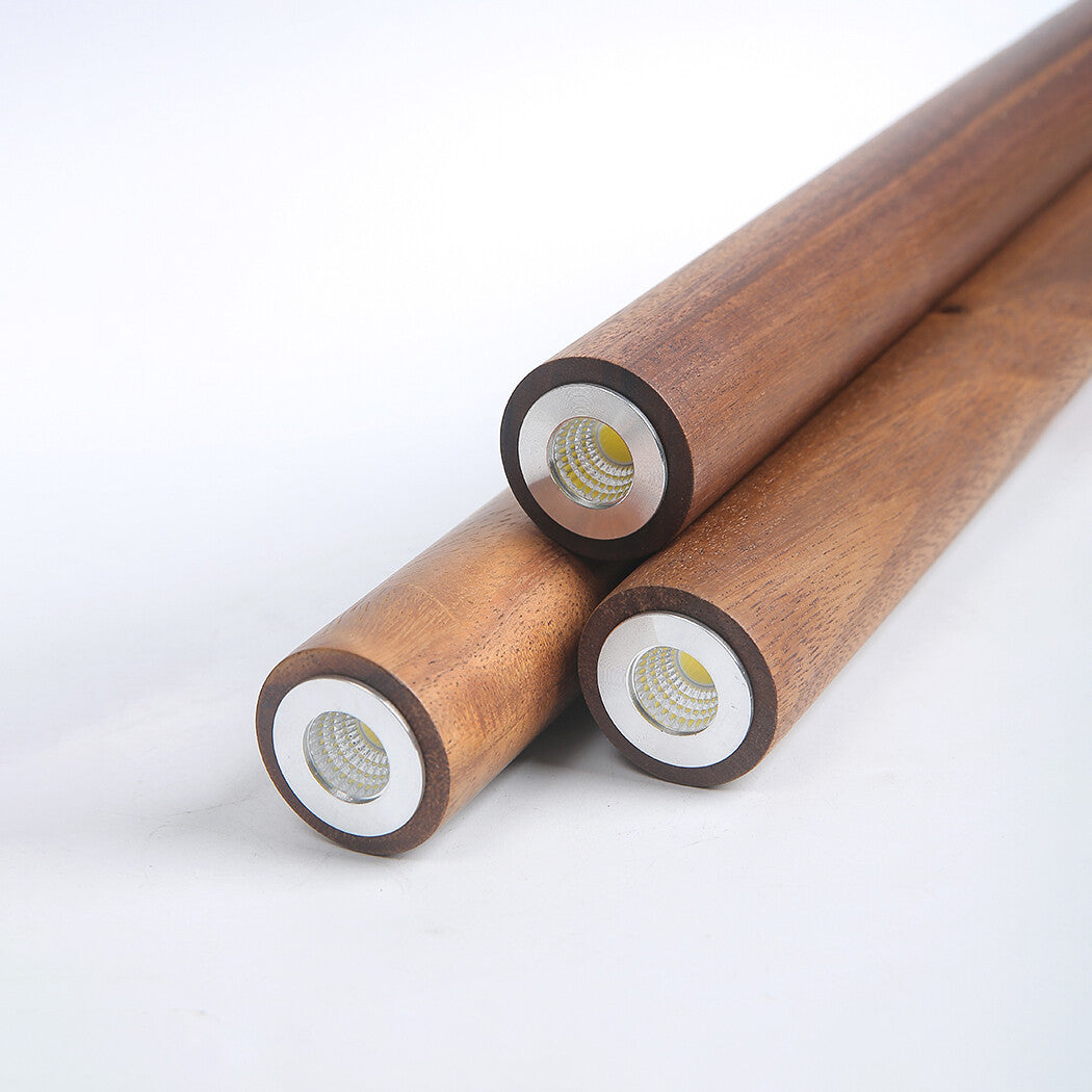 Simple Wood Lamp Bedside Pendant Lights Dining Room Hanging Lamp Living Room Walnut Light LED Indoor Lighting