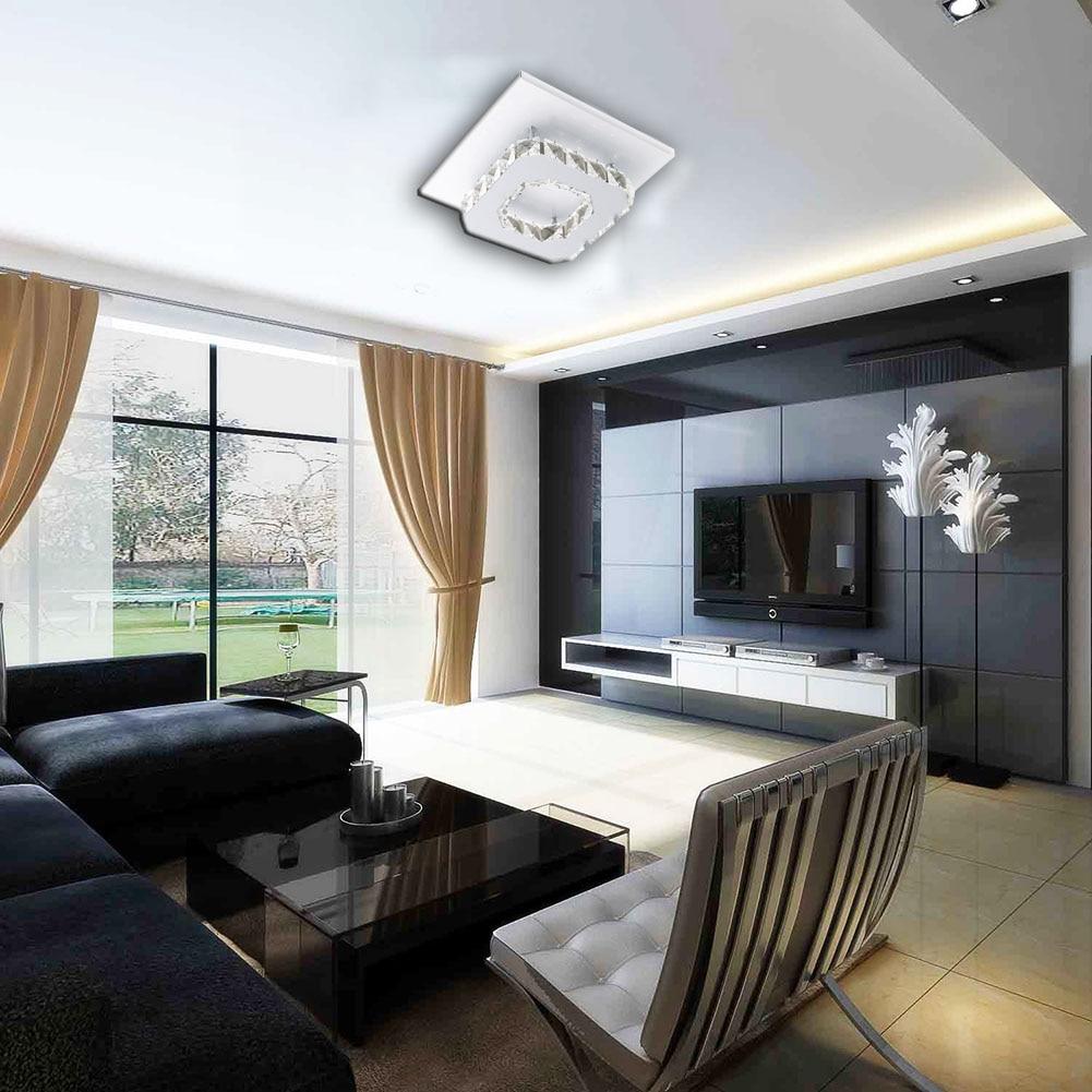 12W Ceiling Lamp Crystal LED Bulb Base High Light Transmittance Cool White/Warm White Modern Pendant Lamp