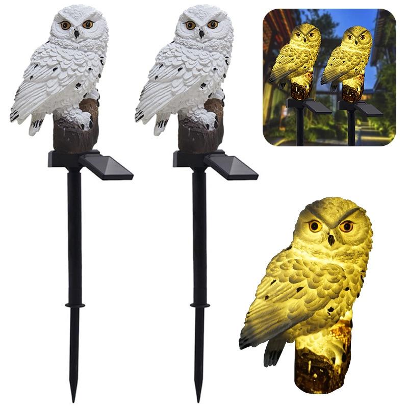 Led Solar Power Outdoor Garden Waterproof lighting Night Lights Owl Shape Energia Lamp Owl Stake Lawn Light decoration