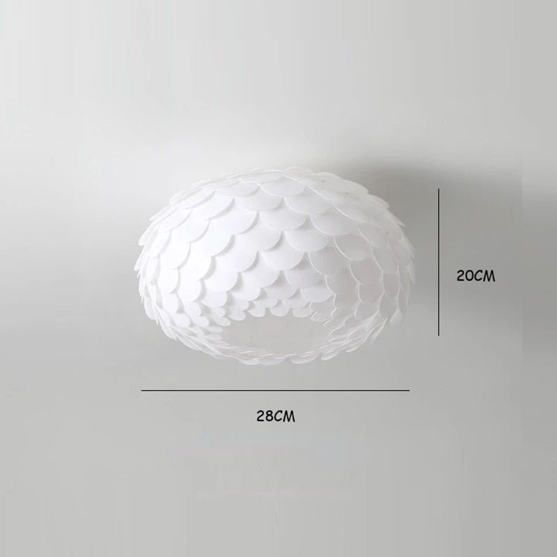 LED Pendant Lamp Creative Fish Scales 3-colour light change Chandelier Lamps  Modern