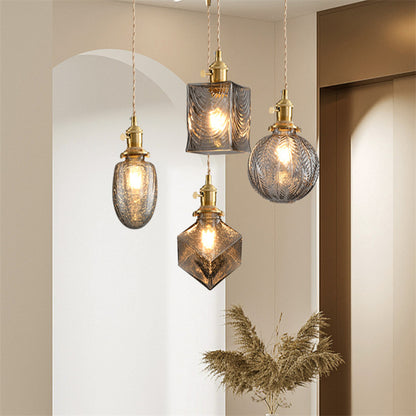Vintage Edison Switch Pendant Light Crystal Glass Shade Loft Bar Hanging Ceiling Lamp For Kitchen Dining Room Bedroom Chandelier