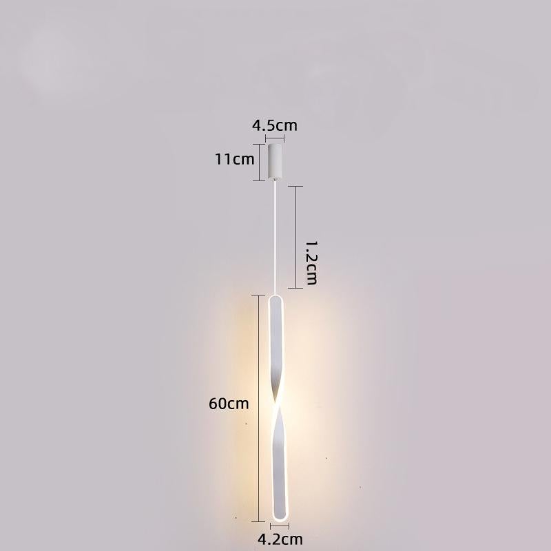 Nordic Bedside Chandelier Modern Simple Living Room Background Wall Bar Long Line Chandelier Bedroom Single Head Tooling Small Chandelier
