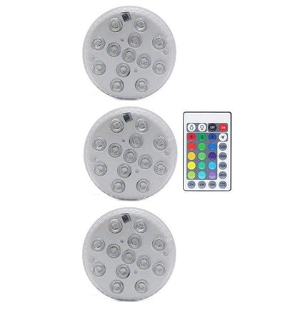 Upgrade 13 LED RGB Submersible Light With Magnet and Suction Cup Swimming Pool Light Underwater Tea Night Light for Pond