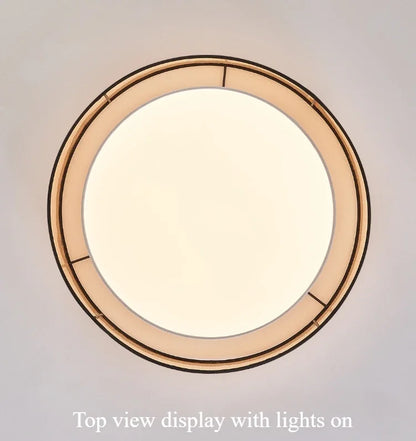 LED Bedroom Ceiling Light Study Living Room LED Lamps Itchen Dining Table Lighting Circular Shape Fabric Lampshade