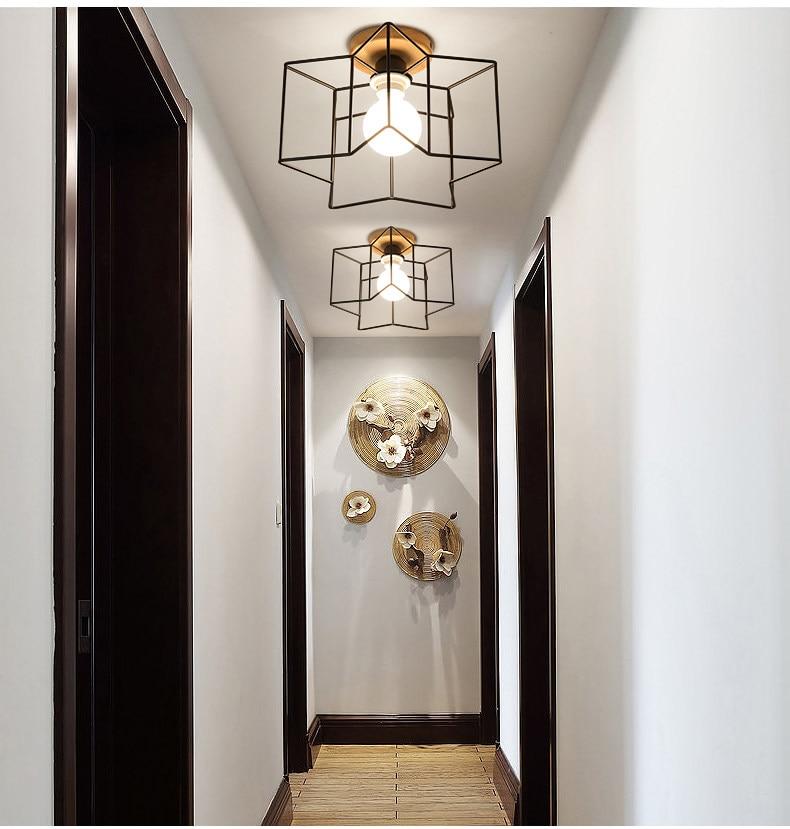 E27 Iron 5W Iron Ceiling Lamp Shade Pendant Light Covers and Shades Triangle Metal Ceiling Lampshades(Not includ bulb)