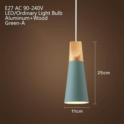 Nordic Modern Macaron Combination Wooden Pendant Lamp Loft Restaurant Cafe Decoration Pendant Light Bedroom Bedside Hanging Lamp