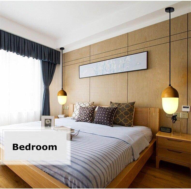Imitation Wood Nut Pendant Lamp Industrial Retro Kitchen Shade Light for Dining Room Restaurant Island Decoration