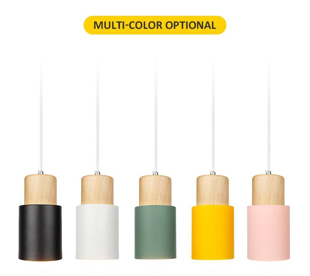 Modern Pendant Lights Nordic Wood Light Loft Pendant Lamps E27 for Dinning Room Home Decoration Restaurant Lamp Hotel