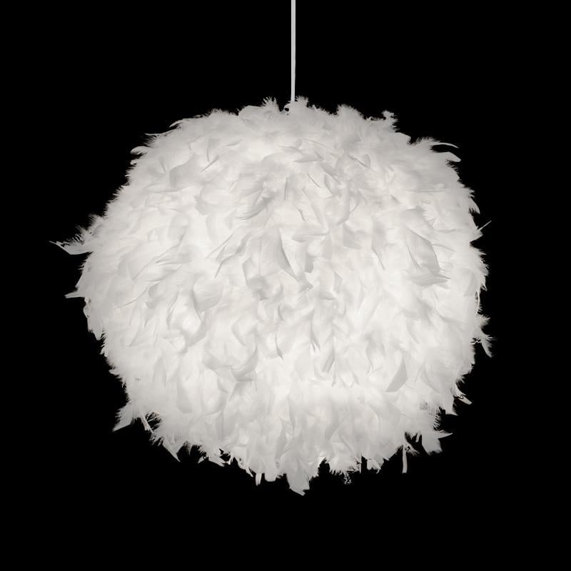 Best Valentine's Day Gift For Lover Heart Shape Feather lampada led Pendant Lamp with Led Bulb 3 colors