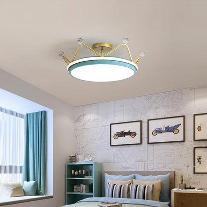 Golden Crown Chandelier Simple Modern Room Lamp