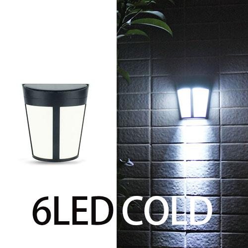 1pc New High Quality Wall Lamp Solar Light 6 LED Outdoor Garden Wall Path Yard Landscape Lighting Cool White Warm RGB changeable